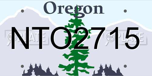 NTO2715 Oregon License Plate