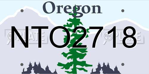 NTO2718 Oregon License Plate