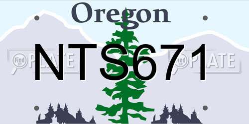 NTS671 Oregon License Plate