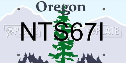 NTS67I Oregon License Plate