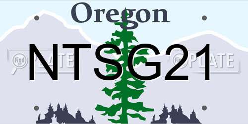 NTSG21 Oregon License Plate
