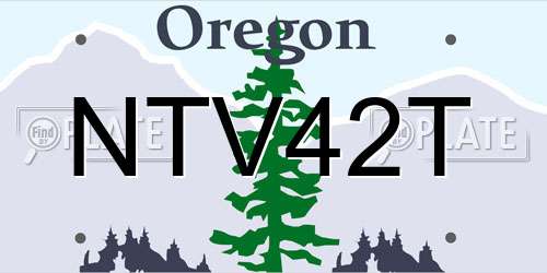 NTV42T Oregon License Plate