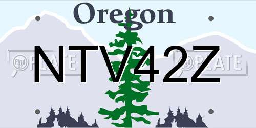 NTV42Z Oregon License Plate