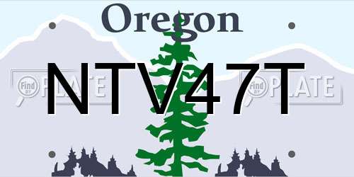 NTV47T Oregon License Plate
