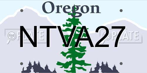 NTVA27 Oregon License Plate