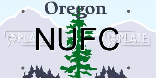 NUFC Oregon License Plate