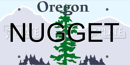 NUGGET Oregon License Plate