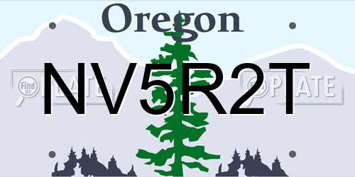 NV5R2T Oregon License Plate
