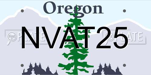 NVAT25 Oregon License Plate