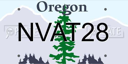 NVAT28 Oregon License Plate