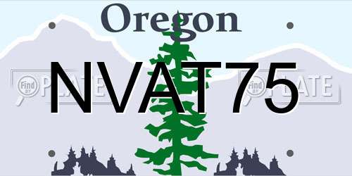 NVAT75 Oregon License Plate