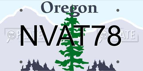 NVAT78 Oregon License Plate