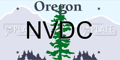NVDC Oregon License Plate