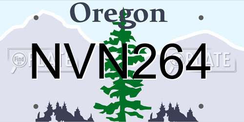 NVN264 Oregon License Plate