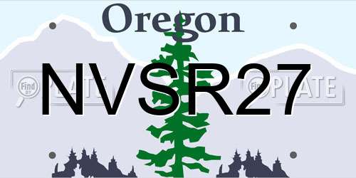NVSR27 Oregon License Plate