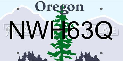 NWH63Q Oregon License Plate