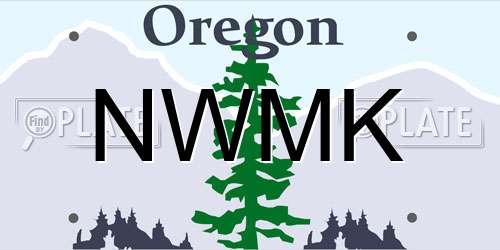 NWMK Oregon License Plate