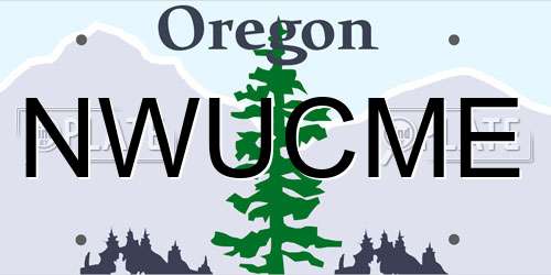 NWUCME Oregon License Plate