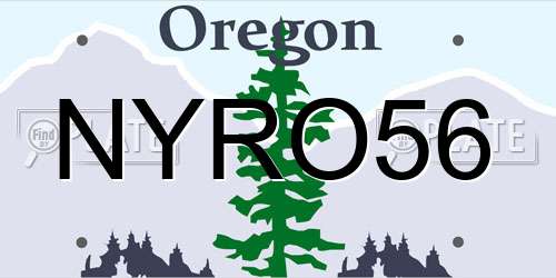 NYRO56 Oregon License Plate