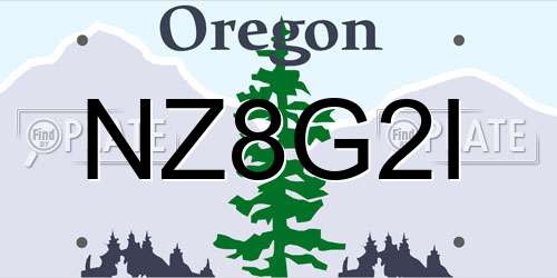 NZ8G2I Oregon License Plate
