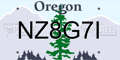 NZ8G7I Oregon License Plate