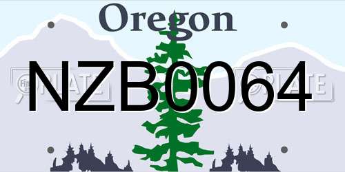NZB0064 Oregon License Plate
