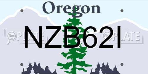 NZB62I Oregon License Plate