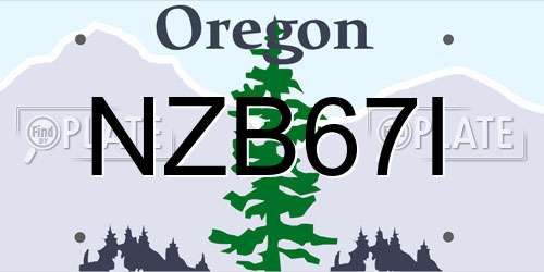 NZB67I Oregon License Plate