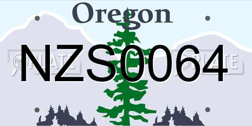NZS0064 Oregon License Plate