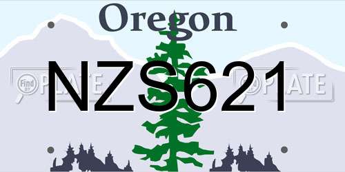 NZS621 Oregon License Plate