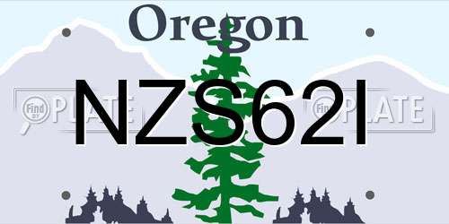 NZS62I Oregon License Plate