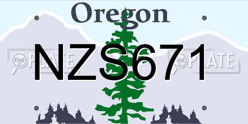 NZS671 Oregon License Plate