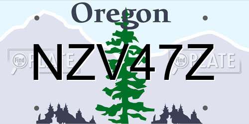 NZV47Z Oregon License Plate