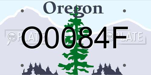 O0084F Oregon License Plate