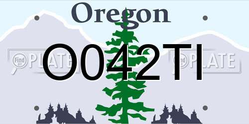 O042TI Oregon License Plate