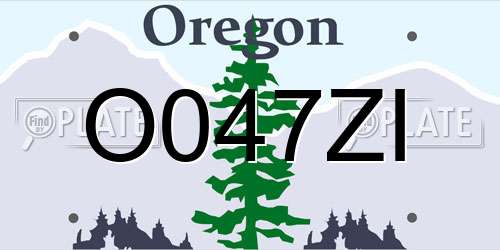 O047ZI Oregon License Plate