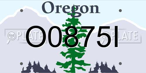 O0875I Oregon License Plate