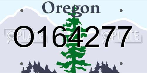 O164277 Oregon License Plate