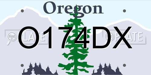 O174DX Oregon License Plate