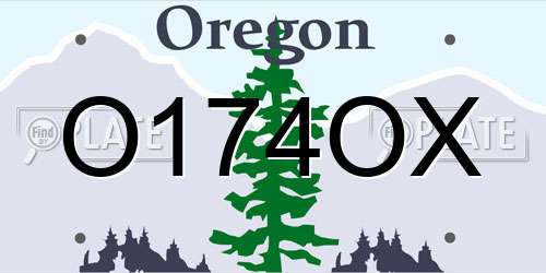 O174OX Oregon License Plate