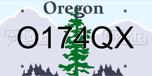 O174QX Oregon License Plate