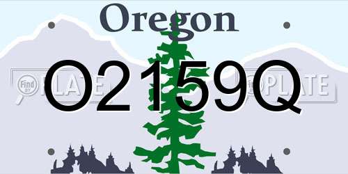 O2159Q Oregon License Plate
