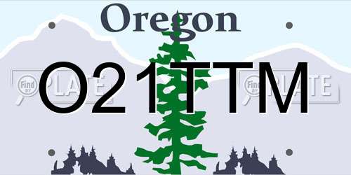 O21TTM Oregon License Plate