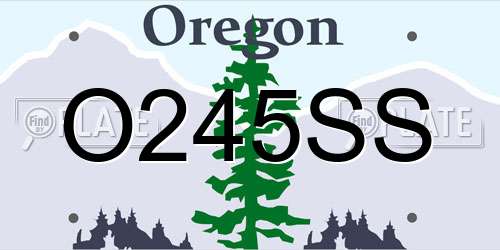 O245SS Oregon License Plate