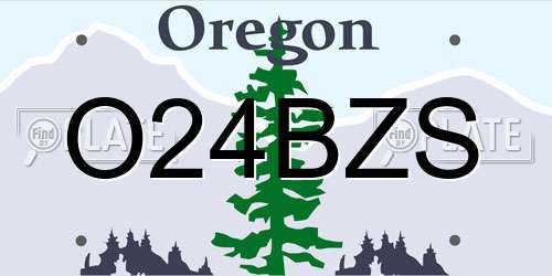 O24BZS Oregon License Plate
