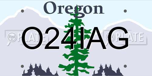 O24IAG Oregon License Plate