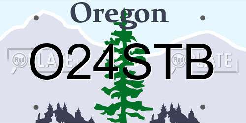 O24STB Oregon License Plate