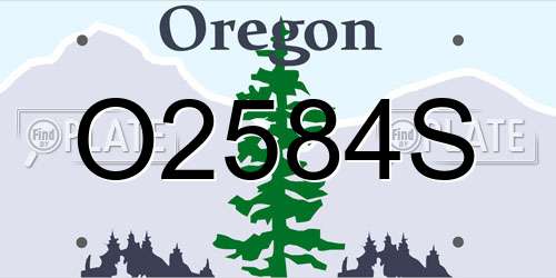 O2584S Oregon License Plate