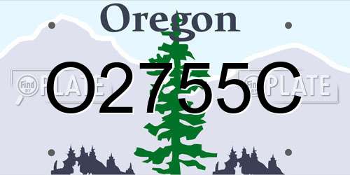 O2755C Oregon License Plate