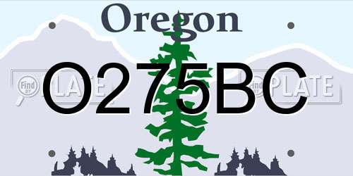 O275BC Oregon License Plate